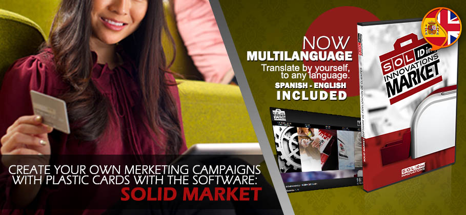 Create your own marketing campaigns with plastic cards with the software SOLID MARKET